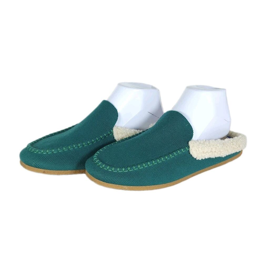 Rothy's The Scuff Slipper Women's US8 Green Wool Blend Sherpa Slip On Slippers